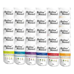 DOLINA NOTECI Mix skoniai: triušiena, jautiena, antis, žąsis, menkė ir upėtakis, 30 x 150 g