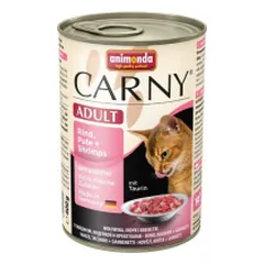 Carny Adult 400 g konservai suaugusioms katėms su jautiena, kalakutiena ir krevetėmis