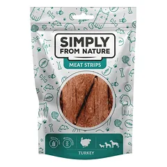 SIMPLY FROM NATURE Meat Strips Mėsos kalakutienos juostelės šunims 80 g