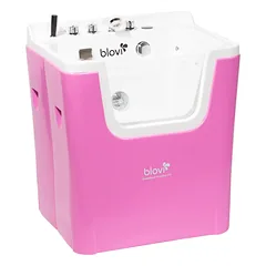 Blovi Professional Grooming SPA - ozono vonia su Milky SPA Micro Bubble technologija ir hidromasažu, rožinė - balta, Różowy / 120x73x95cm — 2 nuotrauka
