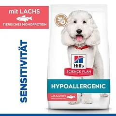 Hill's Science Plan Hypoallergenic Adult Medium su lašiša, sausas maistas šunims, > 10 kg — 2 nuotrauka
