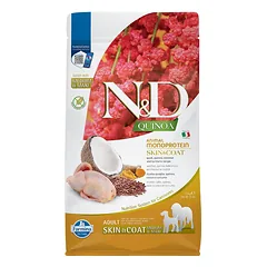 Farmina N&D Medium Maxi Adult Skin & Coat Quail, Quinoa & Coconut sausas maistas šunims