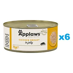 APPLAWS Cat Adult Chicken Breast in Jelly vištiena drebučiuose 6x70g