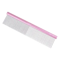 Madan Professional Light Comb 19cm - profesionalus, lengvas šukos su aliuminio rankena ir mišriu dantų išdėstymu, smeigtukai