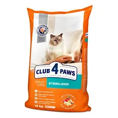 CLUB 4 PAWS Premium ėdalas sterilizuotoms katėms 14 kg