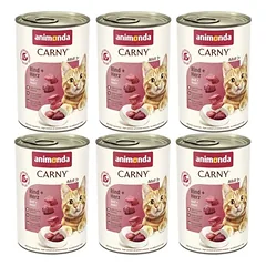 ANIMONDA Cat Carny Adult skonis: jautiena ir širdys 6x400g 