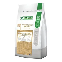 NATURES PROTECTION Weight Control Sterilizuoti naminiai paukščiai su kriliu suaugusiems visų veislių paukščiams 12kg