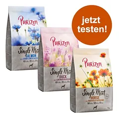 Purizon Single Meat bandomasis rinkinys 3 x 1 kg, sausas maistas šunims