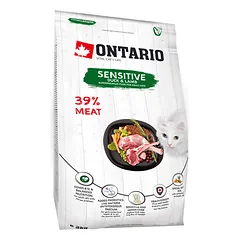 Sausas maistas jautrioms katėms, Ontario Cat Sensitive/Derma, 6,5 kg — 2 nuotrauka