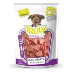 Truly Mini Hearts skanėstai šunims su vištiena ir žuvimi, 85 g
