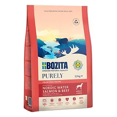 Bozita Dog Purely Adult Large Grain Free su lašiša ir jautiena, sausas maistas šunims — 2 nuotrauka