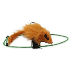 Magic Cat Toy A Door-Able Bouncing Mouse žaislas katėms su barškučiu ir katžolėmis, pakabinamas ant durų, pliušinis, pelės ilgis 9 cm — 5 nuotrauka