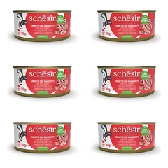 SCHESIR Tunio ir krevečių kačių maistas, 6 x 140 g