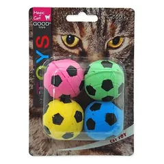 Magic Cat žaislas katei minkšti kamuoliukai 4 vnt. — 4 nuotrauka