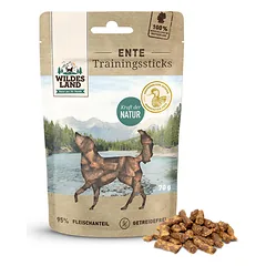 WILDES LAND Duck training sticks skanėstai šunims su antiena, 70 g