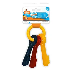 Nylabone Puppy Chew Keys - šunų kramtomasis žaislas su šoninės kvapu, skirtas šuniukams, formos kaip raktai