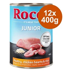 Rocco Junior drėgnas maistas šunims, ekonominė pakuotė 12 x 400 g