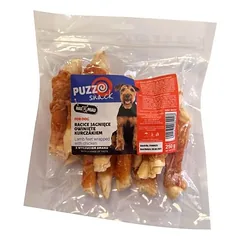 Hau&Miau Dog Treat Avienos kojos apvyniotos vištiena papildomas pašaras suaugusiems šunims, 250 g