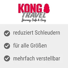 KONG Travel itin saugus pavadėlis automobiliui, apie 79 - 126 cm ilgio, 3,8 cm pločio — 2 nuotrauka