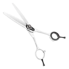 Kenchii Five Star Blenders - Single-sided thinning shears for groomers, 38 teeth with micro-serration, 6" — 3 nuotrauka