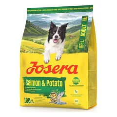 JOSERA Salmon and Potato Adult 900g begrūdis maistas šunims su jautria virškinimo sistema