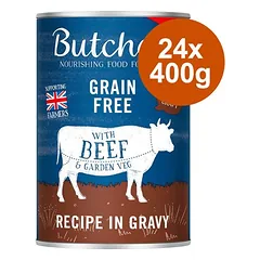 Sparpaket Butcher's Original Getreidefrei für Hunde 24 x 400 g