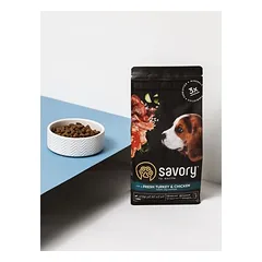 Savory Trockenfutter für Welpen mit Pute & Huhn