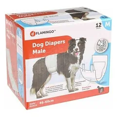 Flamingo DIAPERS DIPY FOR MALE DOGS M 46-60CM 12PCS