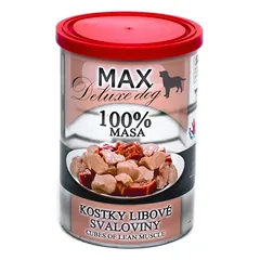 MAX Deluxe Dog kubeliai liesi raumenys konservas 400 g