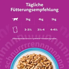 Whiskas 7+ Senior drėgnas maistas katėms, šviežumo maišeliai 40 x 85 g, 80 - 99 g — 4 nuotrauka