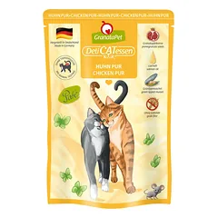 GranataPet DeliCatessen Chicken Pur - be grūdų drėgnas maistas su vištiena, maišeliai katėms, 24x 85g — 2 nuotrauka