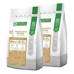 NATURES PROTECTION Weight Control Sterilizuoti naminiai paukščiai su kriliu suaugusiems visų veislių paukščiams 2x12kg