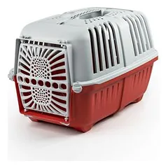 lionto Katzentransportbox aus Kunststoff mit Tragegriff
