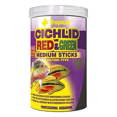 Tropical Cichlid Red&Green Medium Sticks maistas žuvims 1000 ml