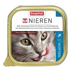 Visavertis dietinis kačių ėdalas (paštetas): Beaphar NIERDIEET SEELACHS 100G.