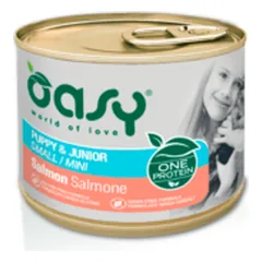 Oasy Puppy Mini Salmon vieno baltymo konservai su lašiša mažų veislių šuniukams