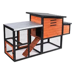 TIAKI medinė vištidė, L 182 x B 71,8 x H 98,5 cm (2 pakuotės*) — 5 nuotrauka