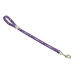 Show Tech Grooming Noose Pawprint - kirpimo pavadėlis su šuns pėdutėmis ir kaulais, Fioletowa / 53cm — 4 nuotrauka