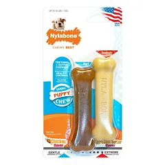 Nylabone Puppy Twin Pack - kramtomi žaislai šuniukams dygstant dantims