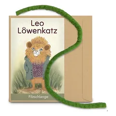 Leo Löwenkatz veltinė gyvatė, žaislas katėms, Žalia — 2 nuotrauka