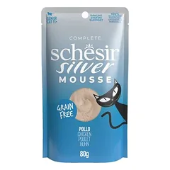 Schesir Silver Mousse drėgnas maistas katėms 12 x 80 g