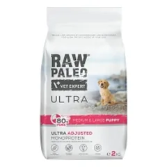 VetExpert Raw Paleo Ultra Puppy sausas maistas vidutinių ir didelių veislių šuniukams su kiauliena