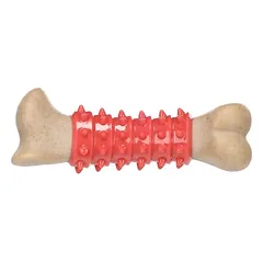 Flamingo Hundespielzeug Nyra Knochen beige