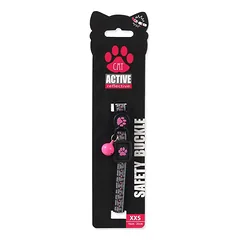Active Cat Reflective XXS atspindintis, reguliuojamas antskakalis katėms, rožinis, 1×16-22 cm — 2 nuotrauka