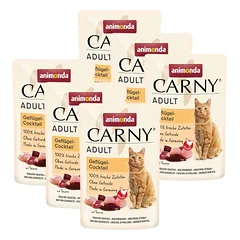 ANIMONDA Carny Adult Pouch Vištienos kokteilis 6x85g drėgnas maistas katėms