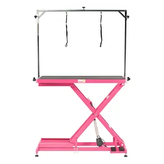 Blovi Callisto Pink - electric lift table, top x 65cm, pink, Różowy / 125x65cm — 1 nuotrauka