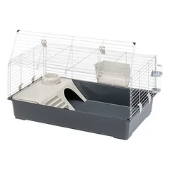 Ferplast narvas smulkiems gyvūnams Rabbit 100, pilka: apie L 95 x B 57 x H 46 cm — 2 nuotrauka