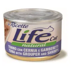 Life Cat LeRicette konservai su tunu, jūros ešeriu ir krevetėmis katėms - Pet24