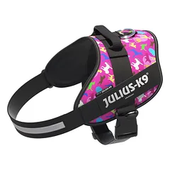 Julius - K9 IDC Powerharness Dogz - šuns pakinktai su atšvaitais, spalvingas šuniuko raštas