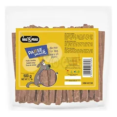 Hau&Miau Pausesnack skanėstai šunims, triušienos juostelės 500 g parduotuvėje vetprekes.lt